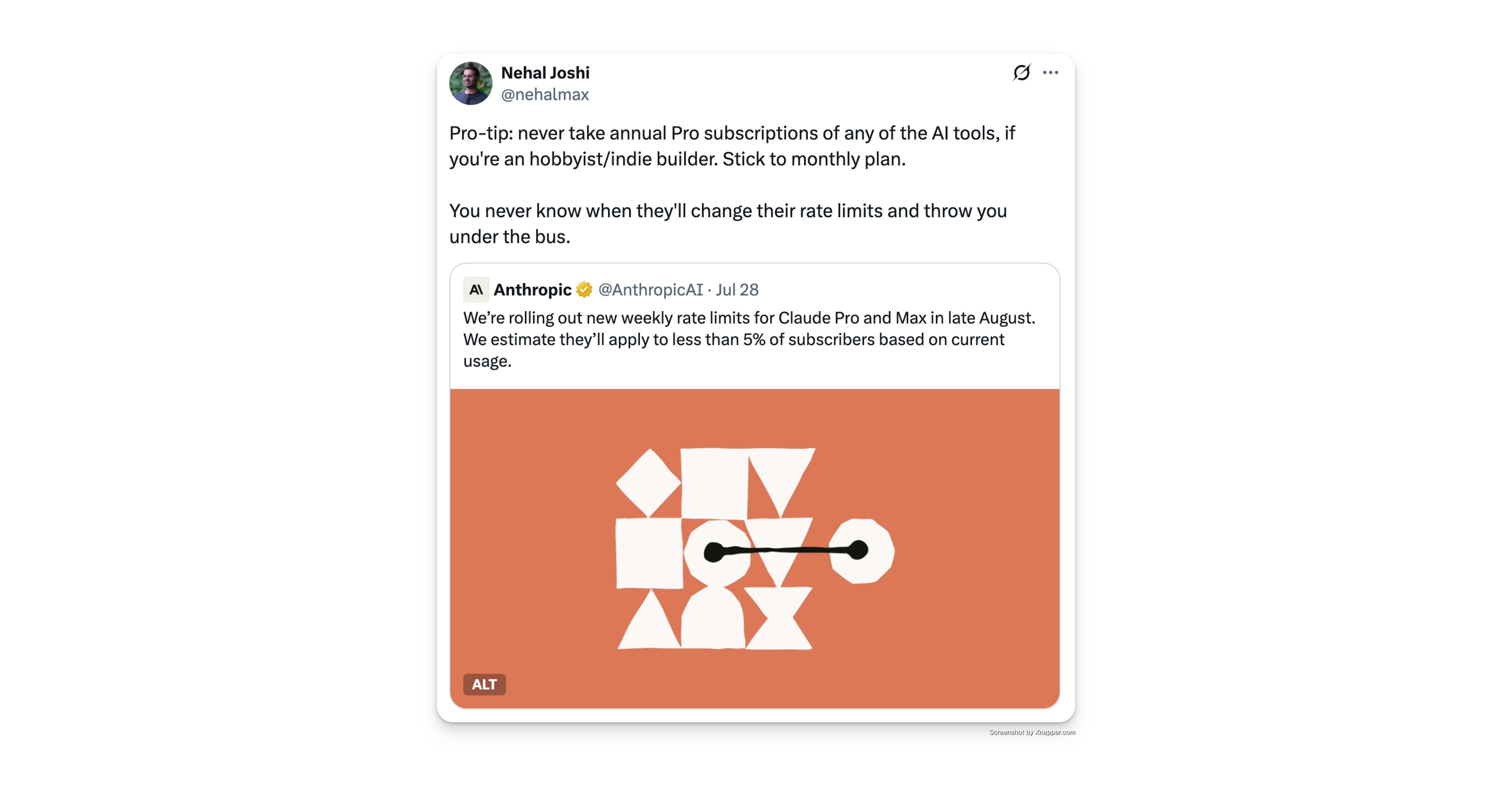 Rate Limited Innovation